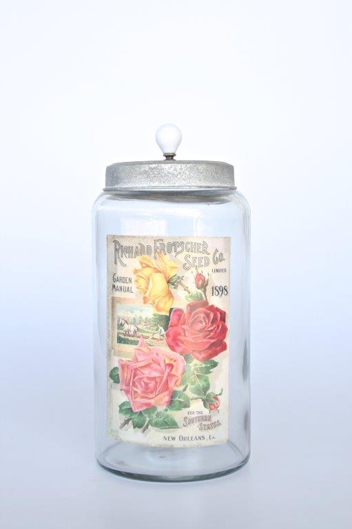 Large Glass Jar 'Roses'
